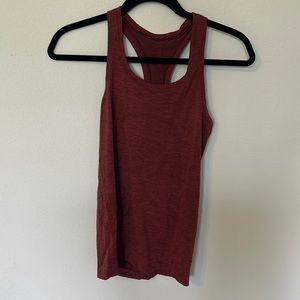Lululemon dark red swiftly tank top size 4